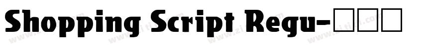 Shopping Script Regu字体转换